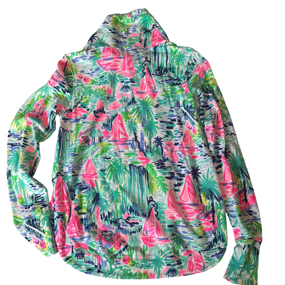 Lilly Pulitzer Fletcher Popover Pullover Sweatshirt “Salt in the Air" print - Picture 5 of 12
